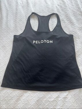 Peloton Black Racerback Logo Tank Top